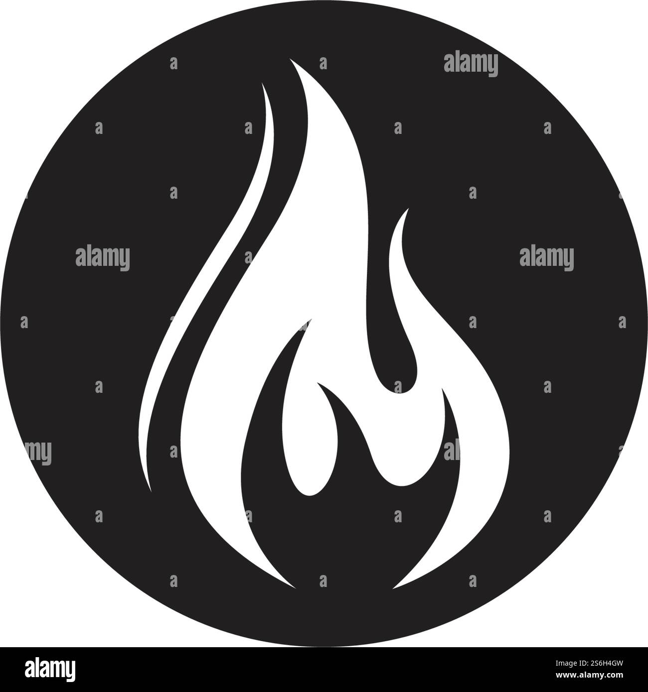 Fire black logo design vector Stock Vector Image & Art - Alamy