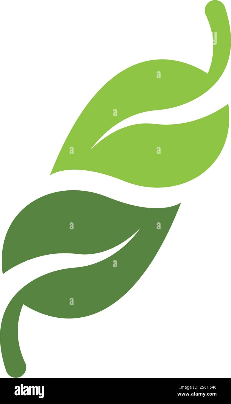 Logos of green Tree leaf ecology Stock Vector