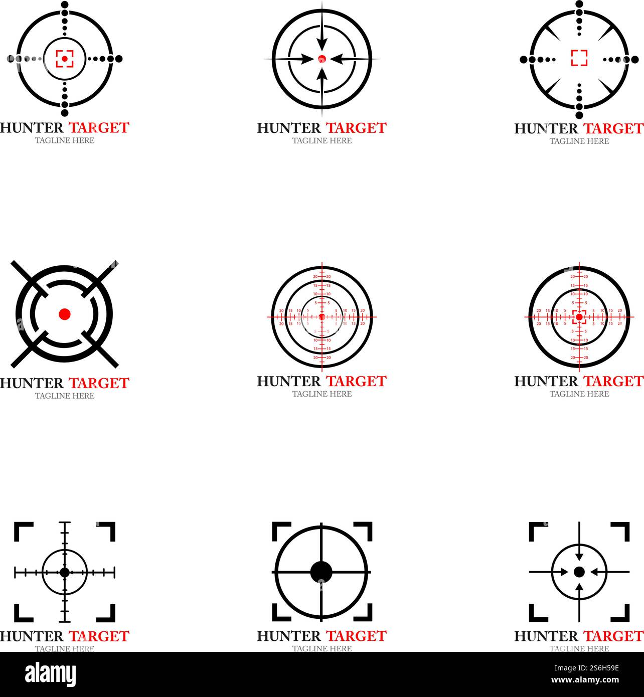 Target Hunter icon illustration design template symbol Stock Vector ...