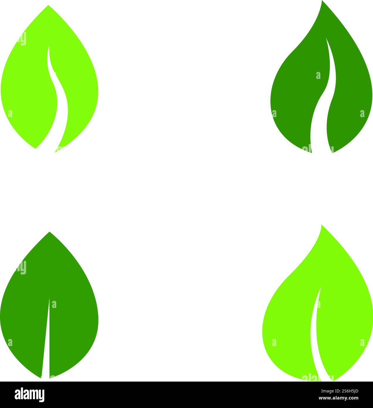 Logos of green Tree leaf ecology Stock Vector