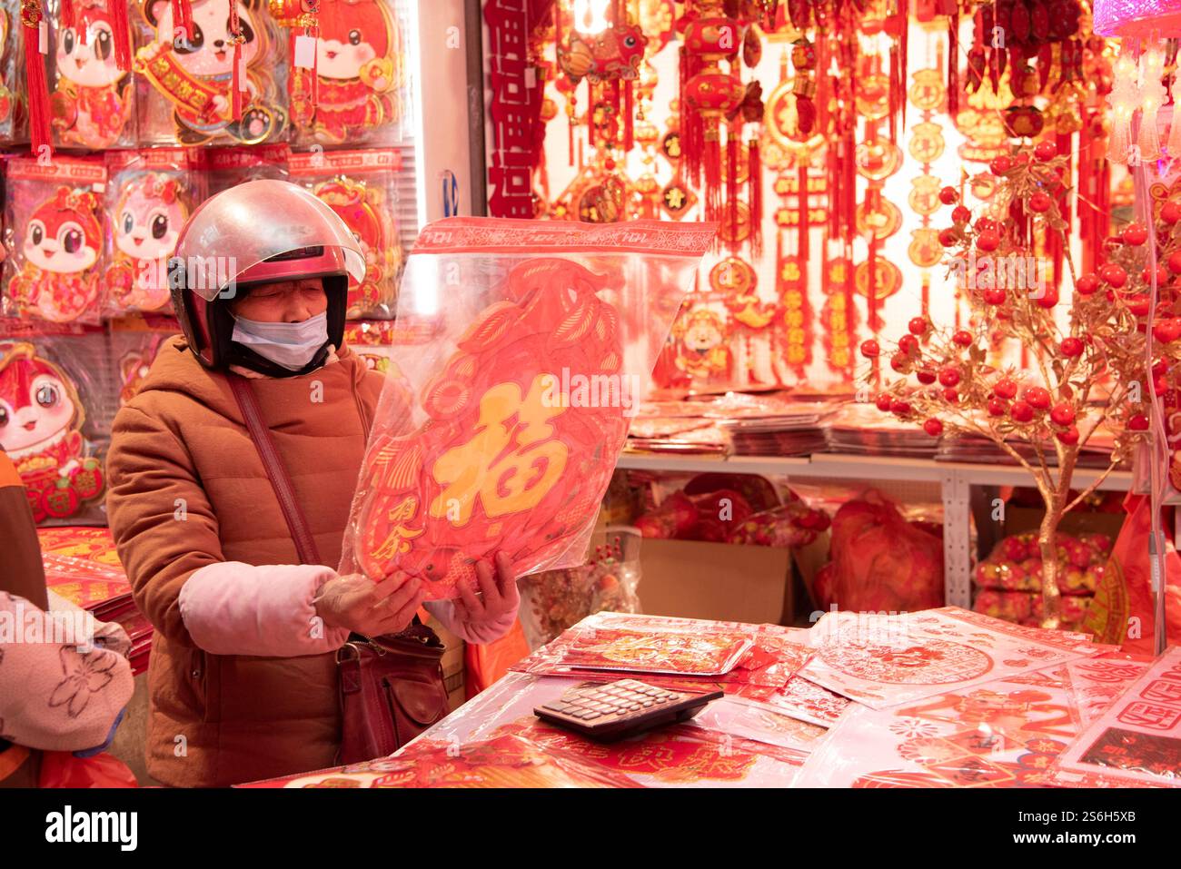 HAI'AN, CHINA JANUARY 17, 2025 Customers shop for Spring Festival