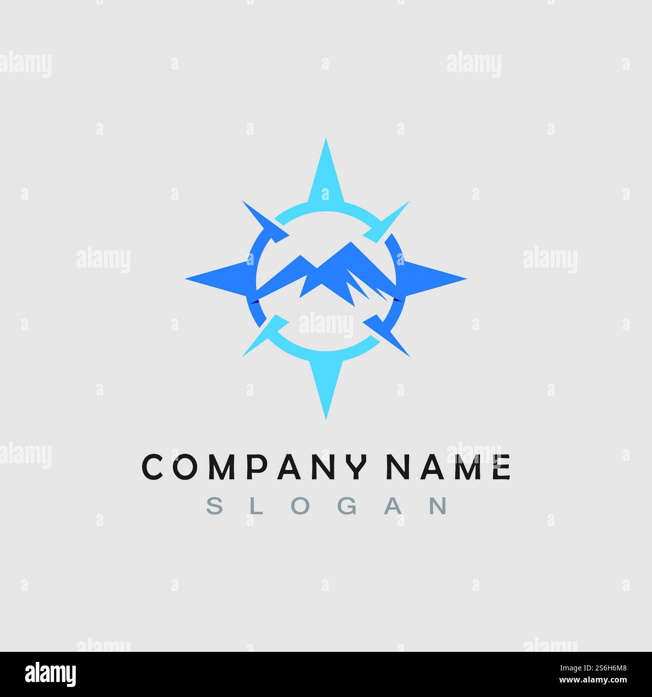 Mountain adventure logo design. Compass icon symbol Stock Vector Image ...