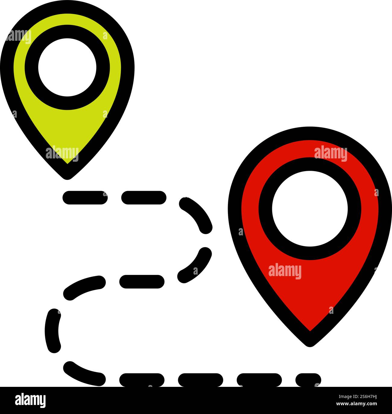 Route car sharing icon. Outline Route car sharing vector icon for web ...