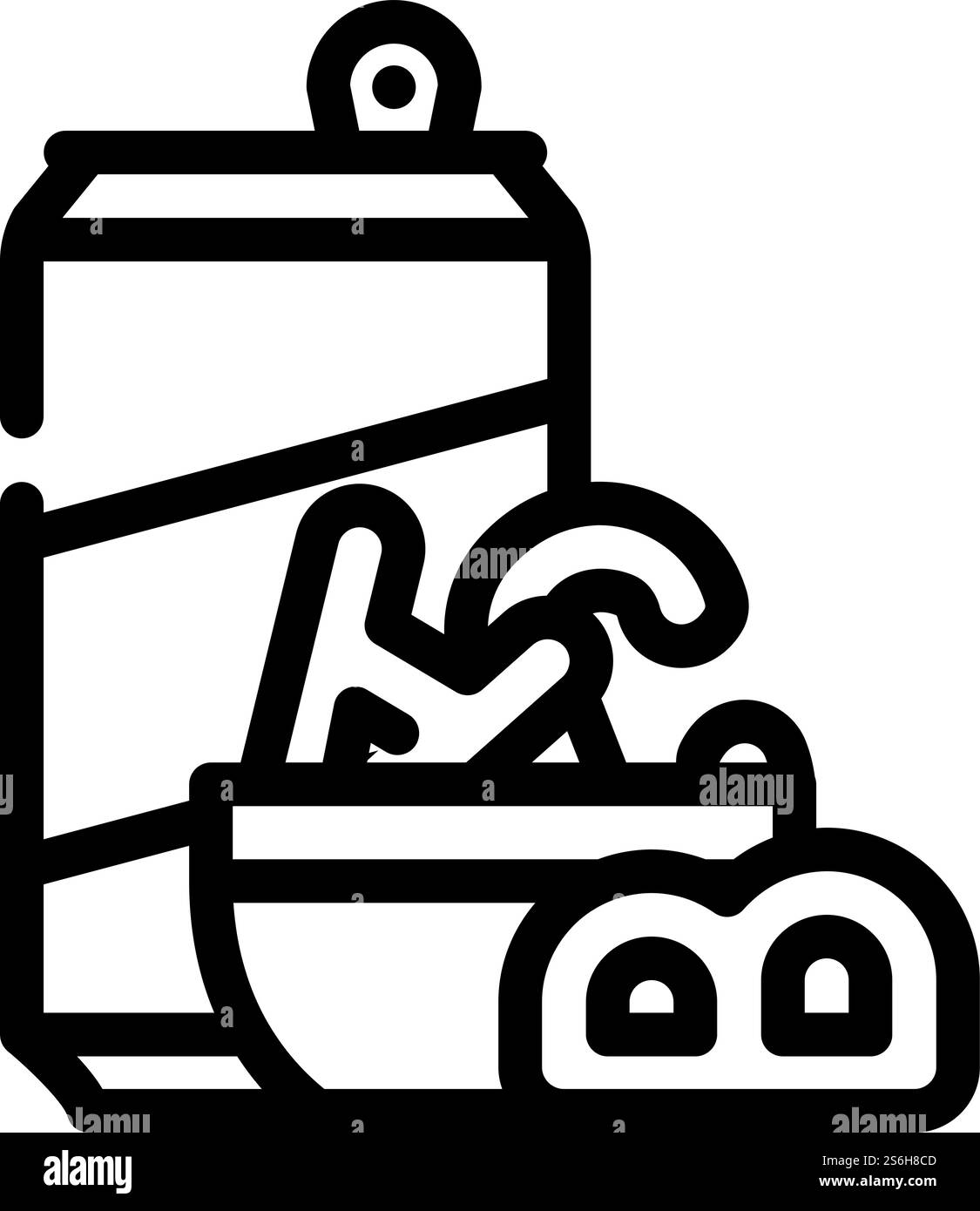 letter shaped cookies snack line icon vector. letter shaped cookies ...