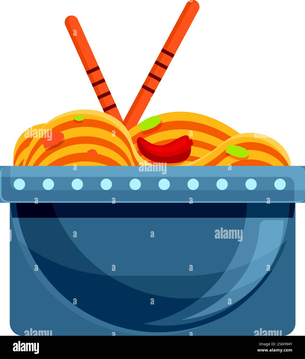 Wok noodle icon. Cartoon of Wok noodle vector icon for web design ...
