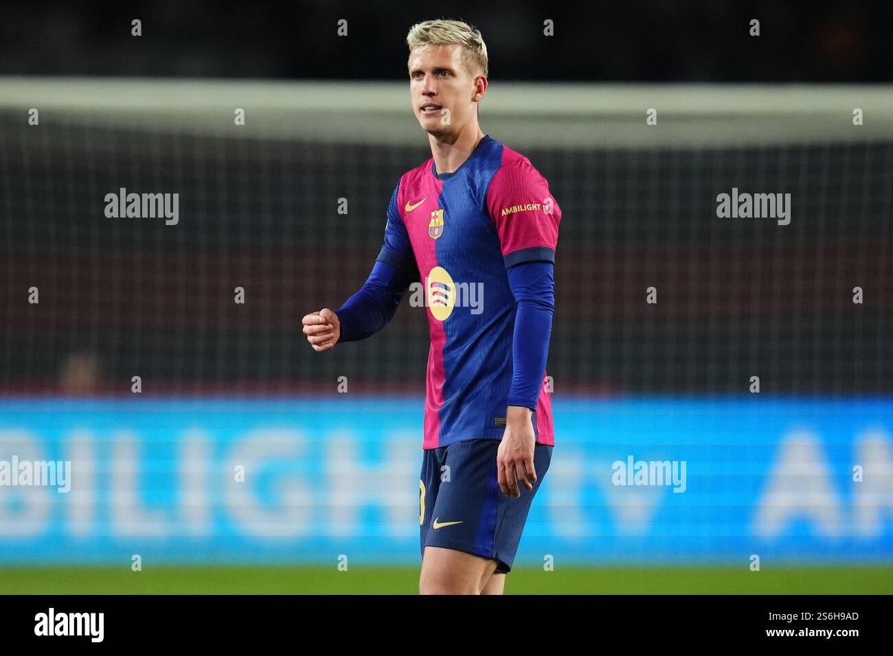 Barcelona, Spain. 15th Jan, 2025. Dani Olmo of FC Barcelona during Copa del Rey match, Round of 16, between FC Barcelona and Real Betis played at Lluis Companys Stadium on January 15, 2025 in Barcelona, Spain. (Photo by Bagu Blanco/PRESSINPHOTO) Credit: PRESSINPHOTO SPORTS AGENCY/Alamy Live News Stock Photo