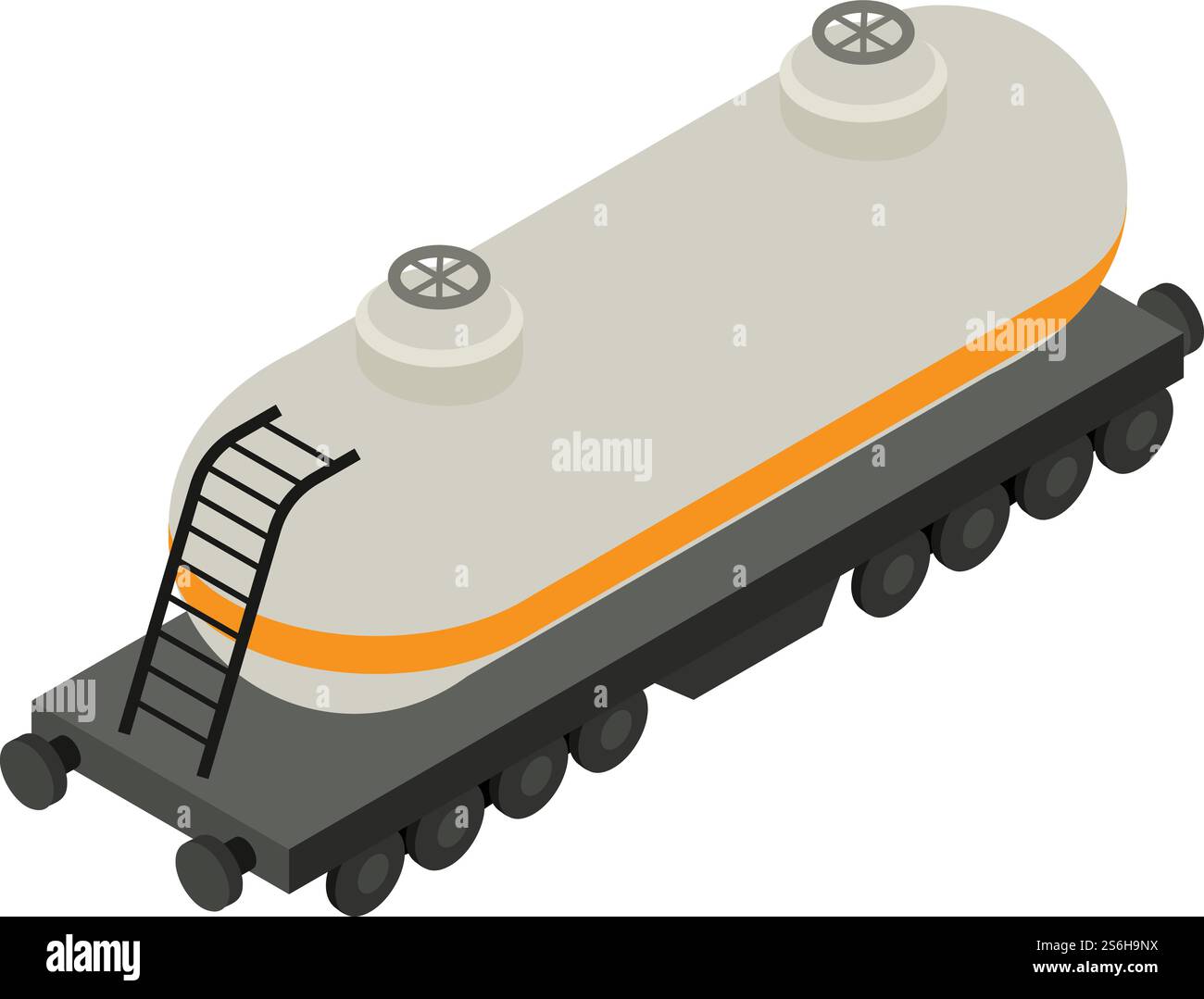 Wagon oil tank icon. Isometric of Wagon oil tank vector icon for web ...