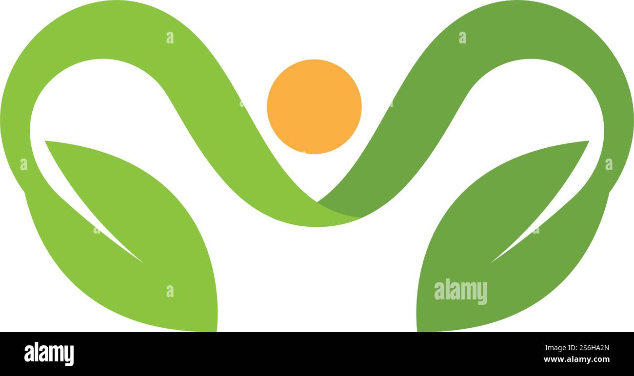 Vector leaves green nature logo and symbol Stock Vector Image & Art - Alamy