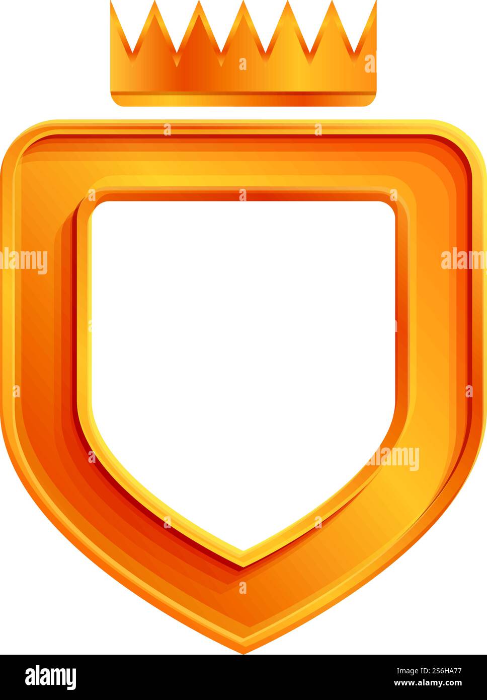 Ranking crown shield icon. Cartoon of Ranking crown shield vector icon ...