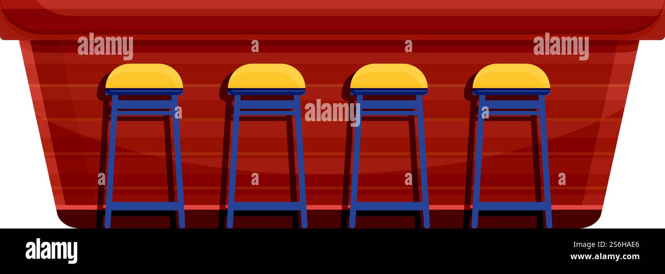 Interior bar counter icon. Cartoon of Interior bar counter vector icon ...