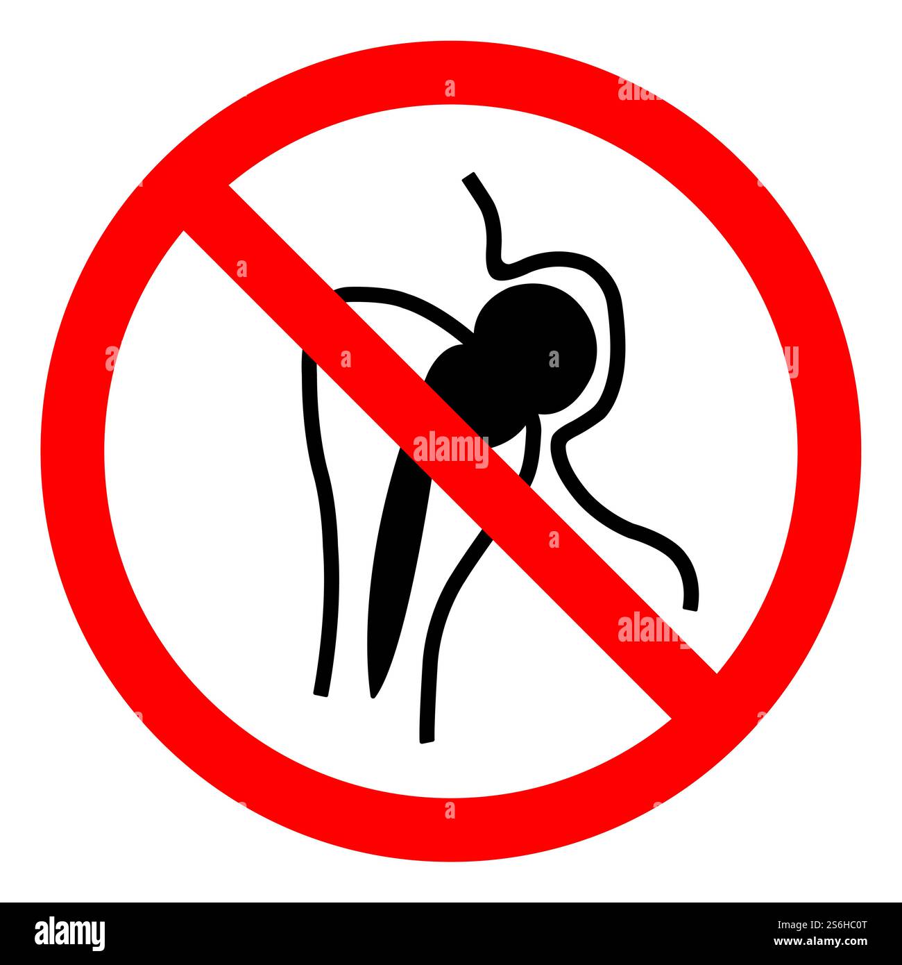 No Access For People With Metallic Implants Stock Vector