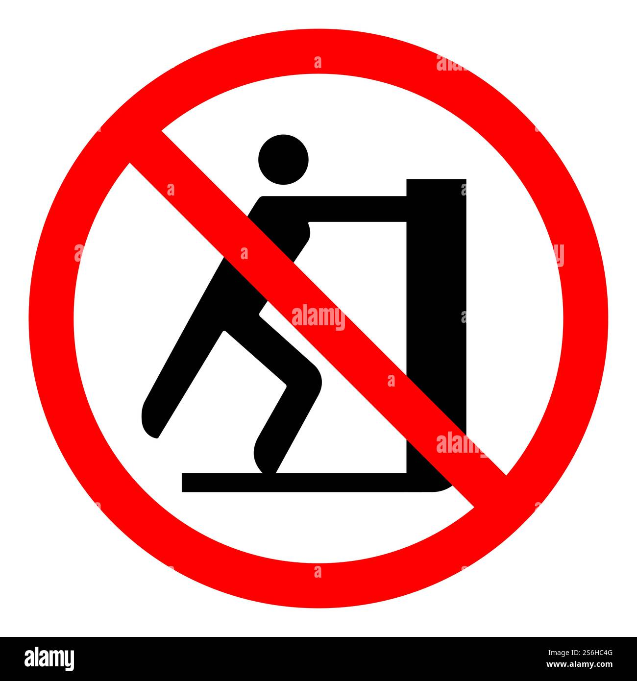 Symbol No Reaching label Stock Vector
