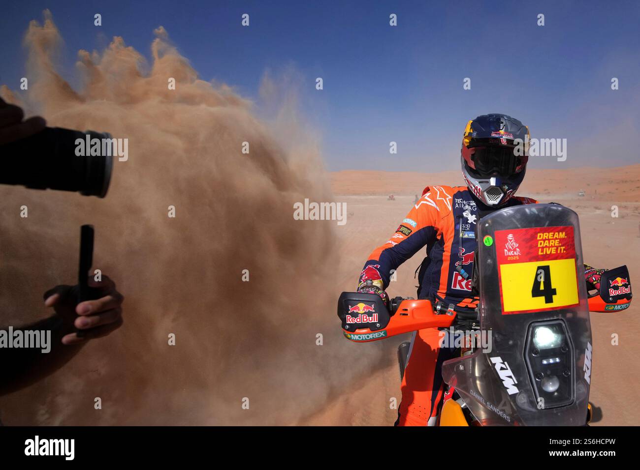 Sander Rider Rider Daniel Sanders of Australia celebrates winning the Dakar Rally ...