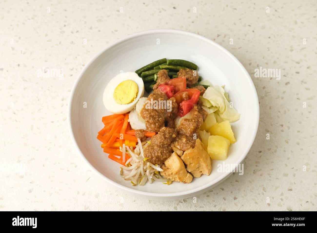 Gado Gado, Indonesian traditional vegetable salad with peanut sauce ...
