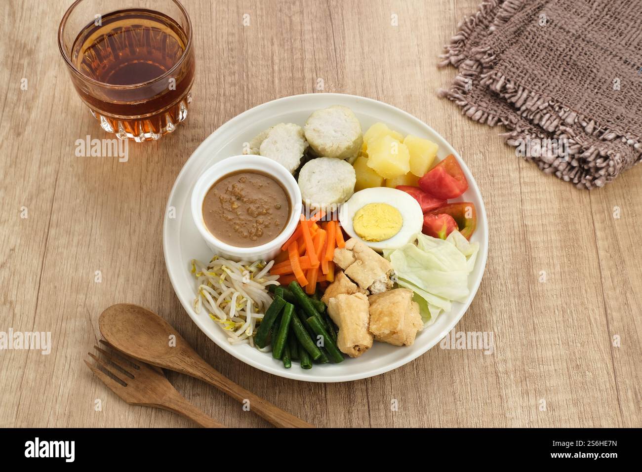 Gado Gado, Indonesian traditional vegetable salad with peanut sauce ...