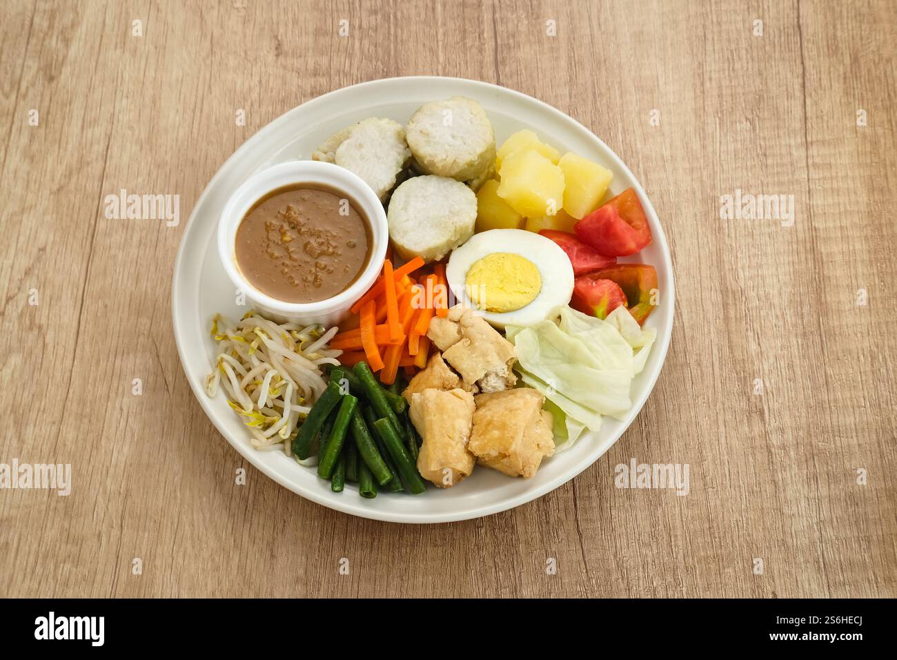 Gado Gado, Indonesian traditional vegetable salad with peanut sauce ...