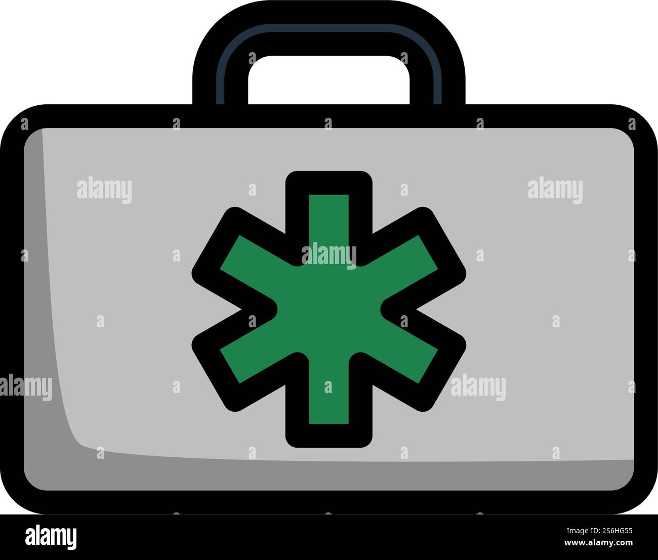 Medica Case Icon. Editable Bold Outline With Color Fill Design. Vector ...
