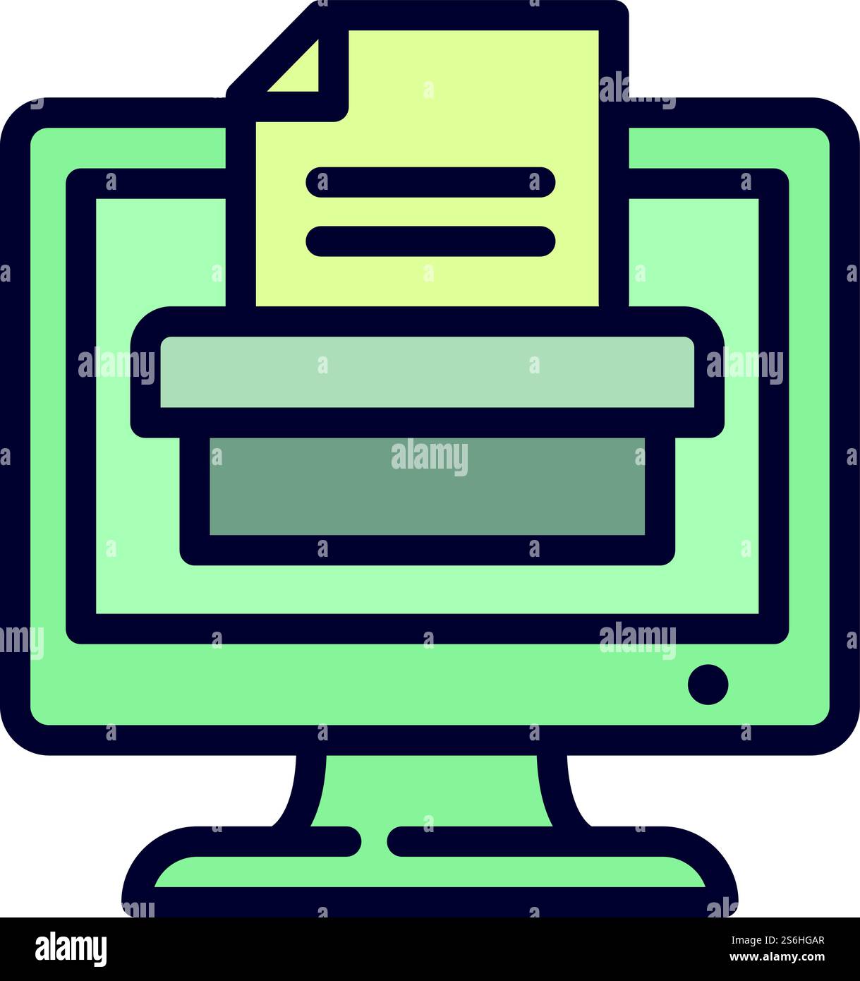 Online vote icon. Outline Online vote vector icon for web design isolated on white background. Online vote icon, outline style Stock Vector