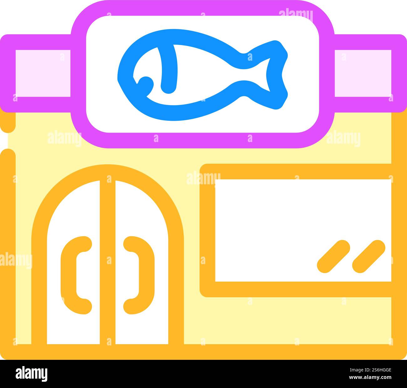 store fish color icon vector. store fish sign. isolated symbol ...
