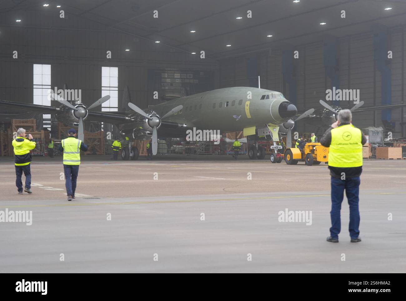 Hamburg, Germany. 17th Jan, 2025. The historic Lockheed Super Star ...