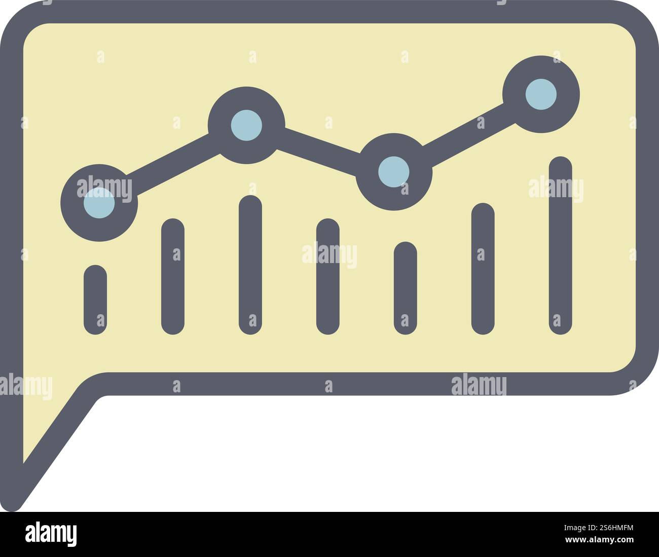 Chart chatbot icon. Outline Chart chatbot vector icon for web design ...