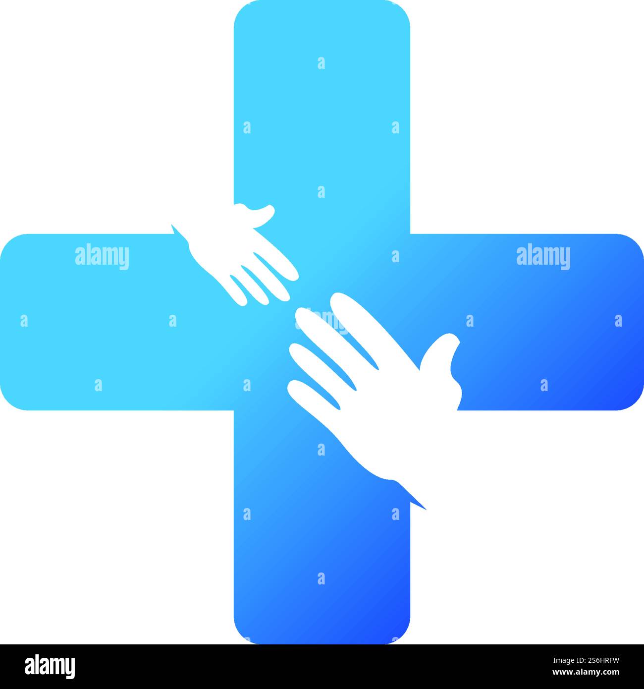 Health cross icon & hand icon.Medical center vector logo Stock Vector ...