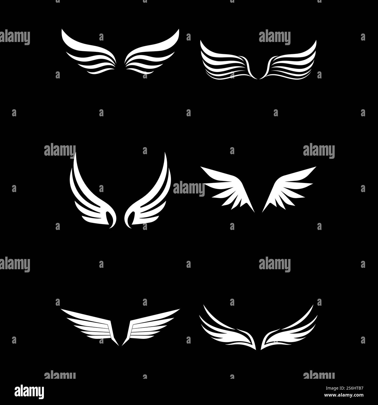 wings gold logo vector illustration template-vector Stock Vector Image ...