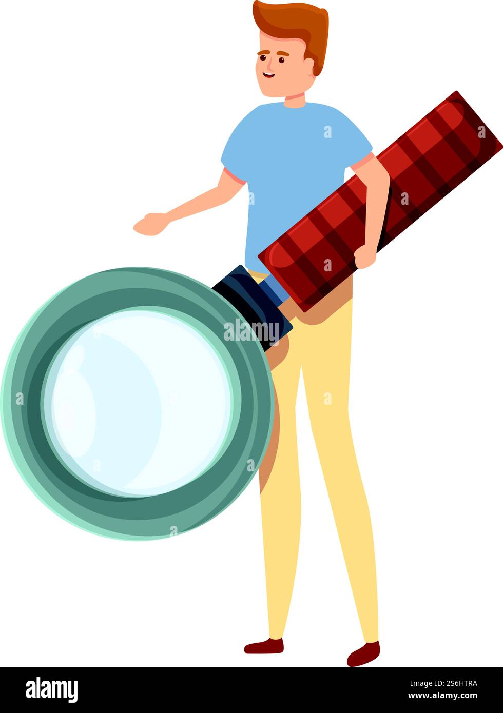 Magnifier brainstorming icon. Cartoon of Magnifier brainstorming vector ...