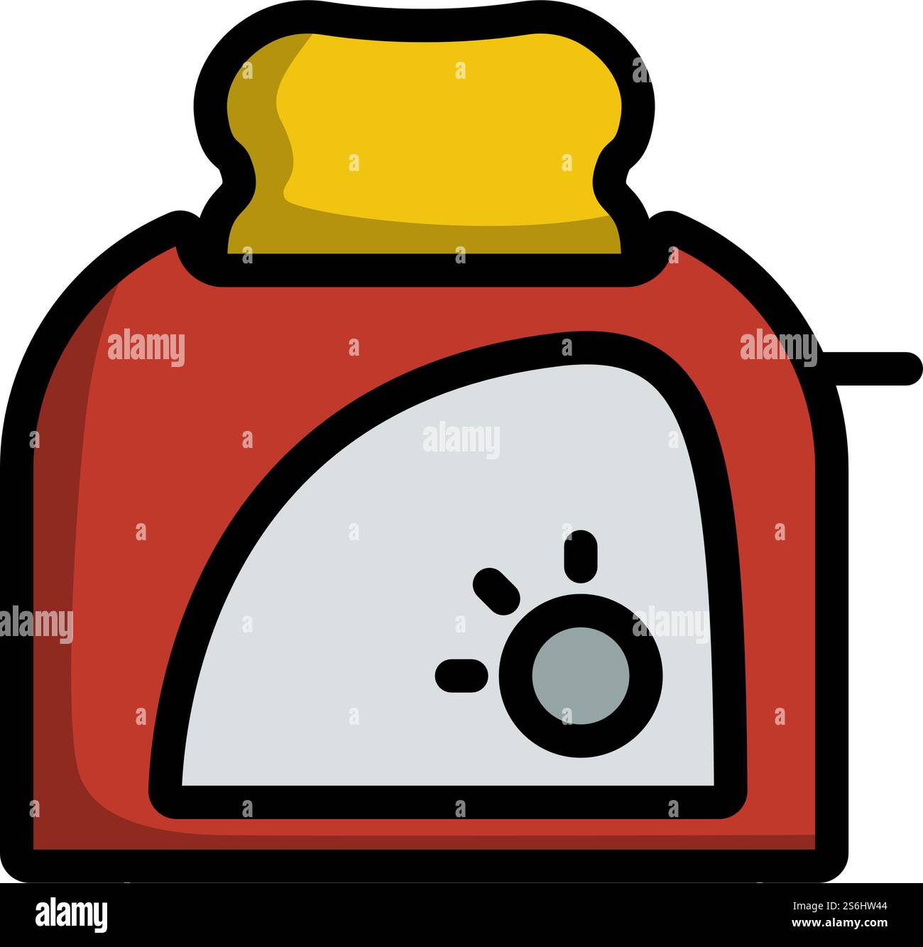 Kitchen Toaster Icon. Editable Bold Outline With Color Fill Design ...