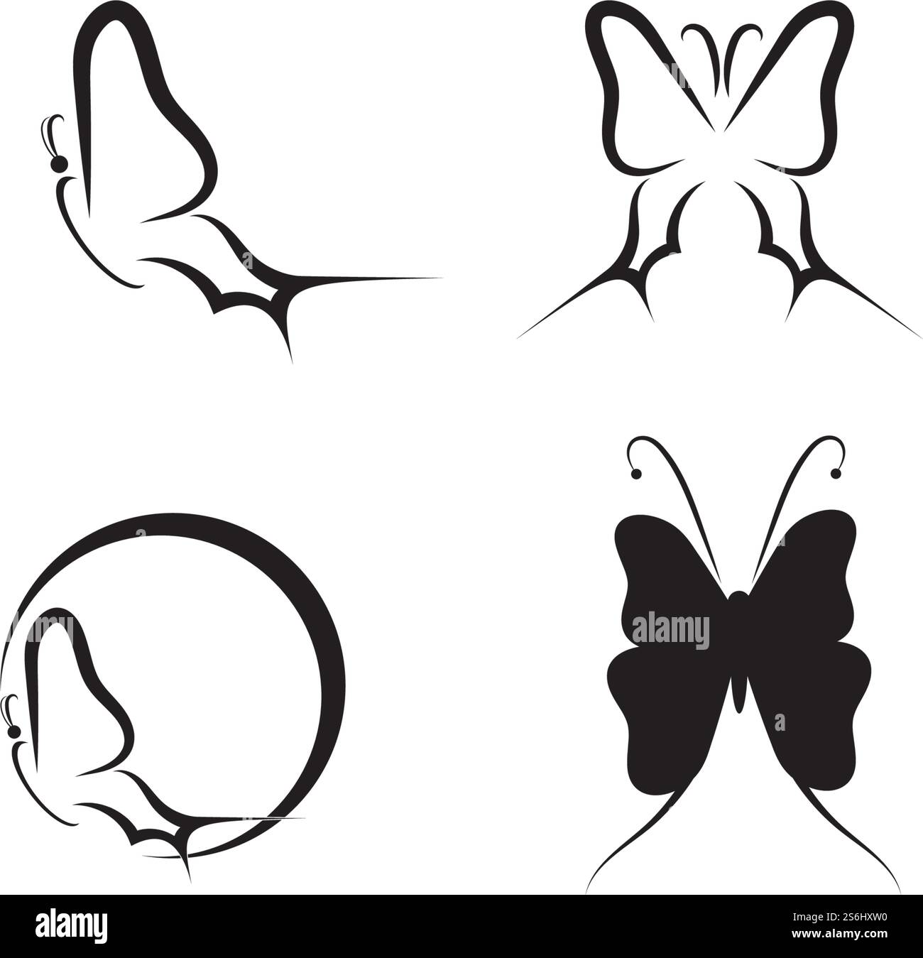 Butterfly conceptual simple Logo design template Vector illustration ...
