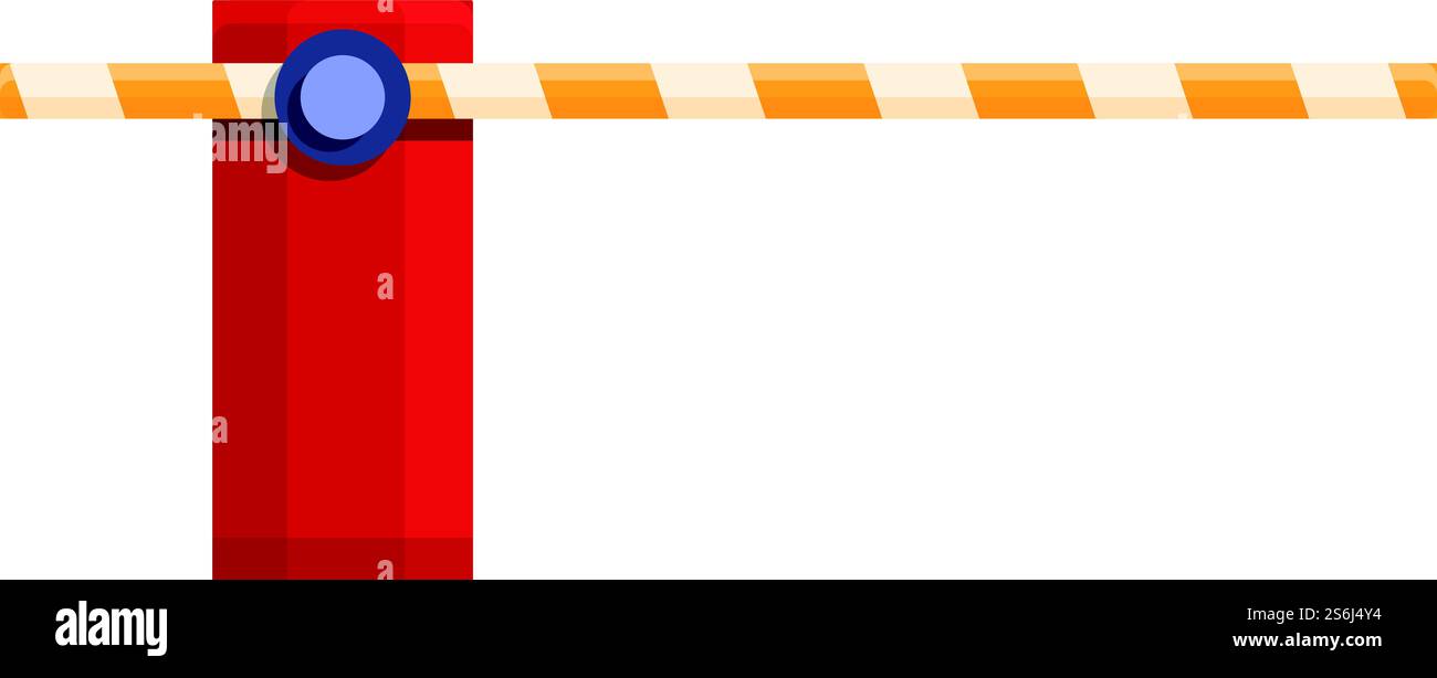 Parking barrier icon. Cartoon and flat of Parking barrier vector icon ...
