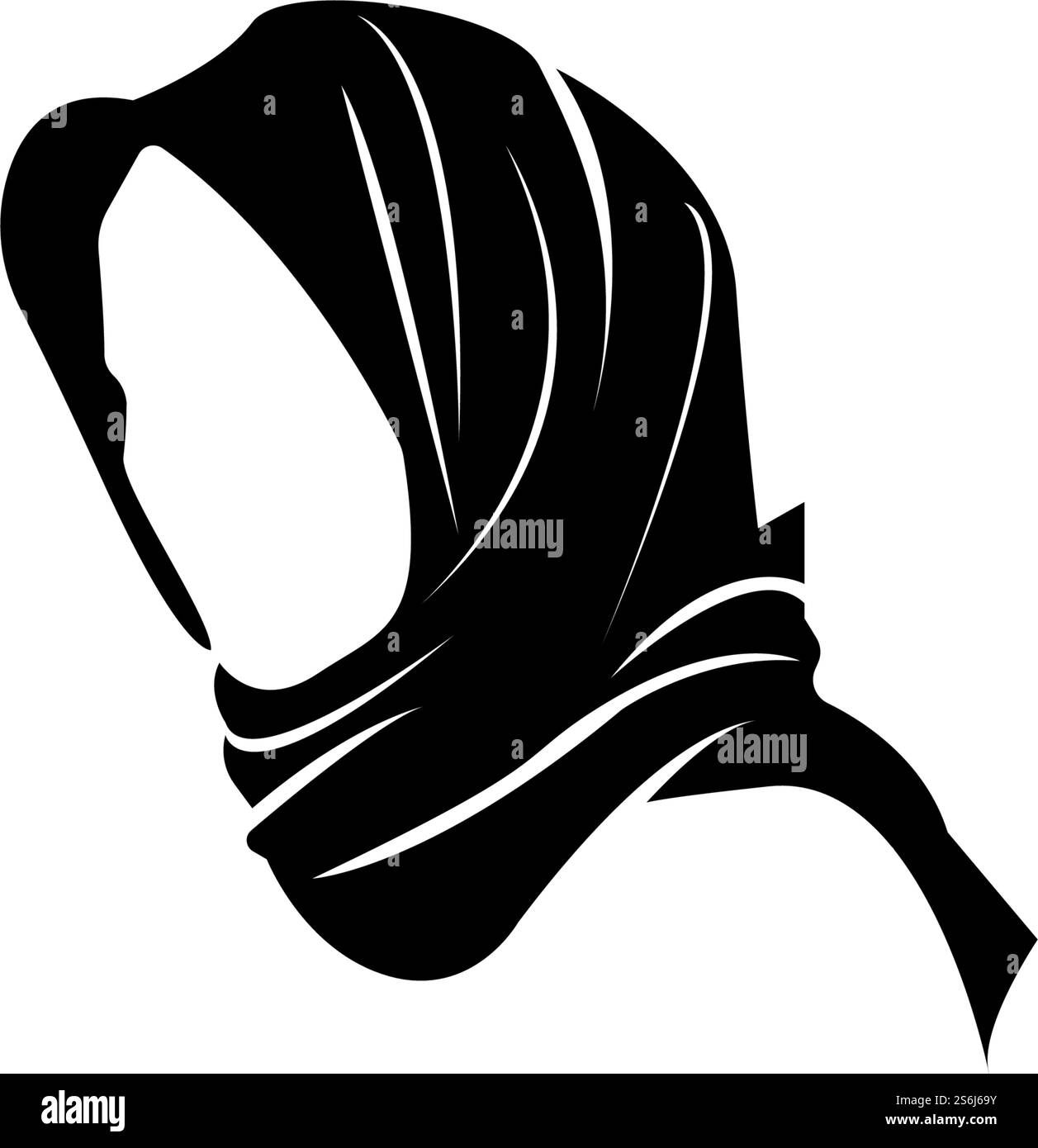 hijab women black silhouette vector icons app-vector Stock Vector Image ...