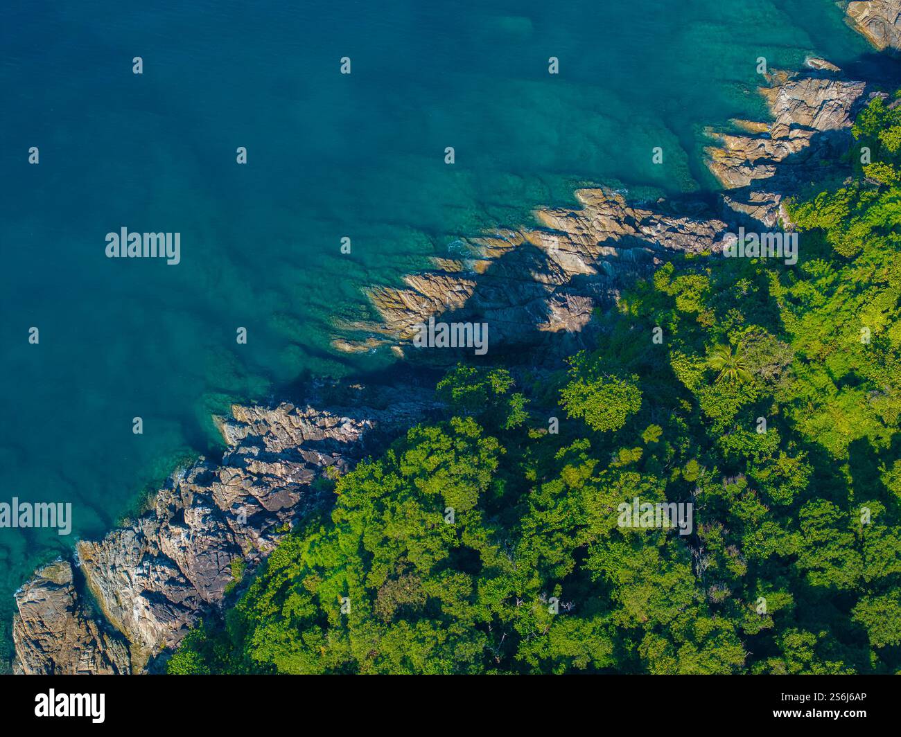 Aerial View of Coastal Cliffs and Turquoise Waters in Thailand Stock ...
