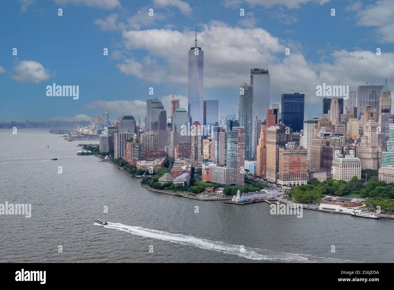 The skyline of the island of Manhattan, New York City Stock Photo