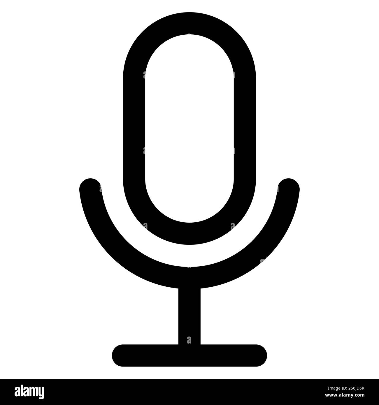 Microphone Icon Symbol on White Background Stock Vector Image & Art - Alamy