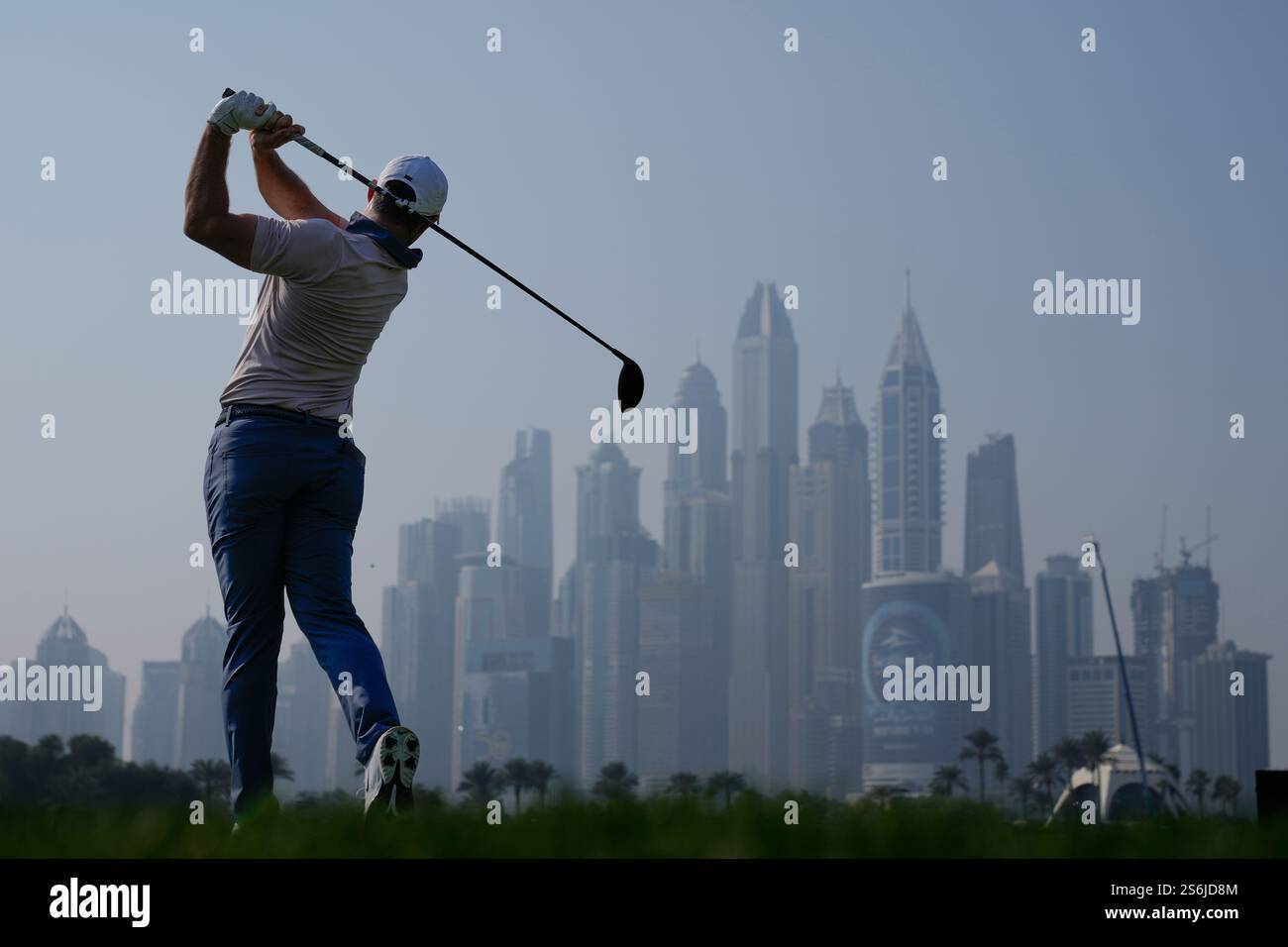 Rory McIlroy of Northern Ireland tees off at 8th hole during the second
