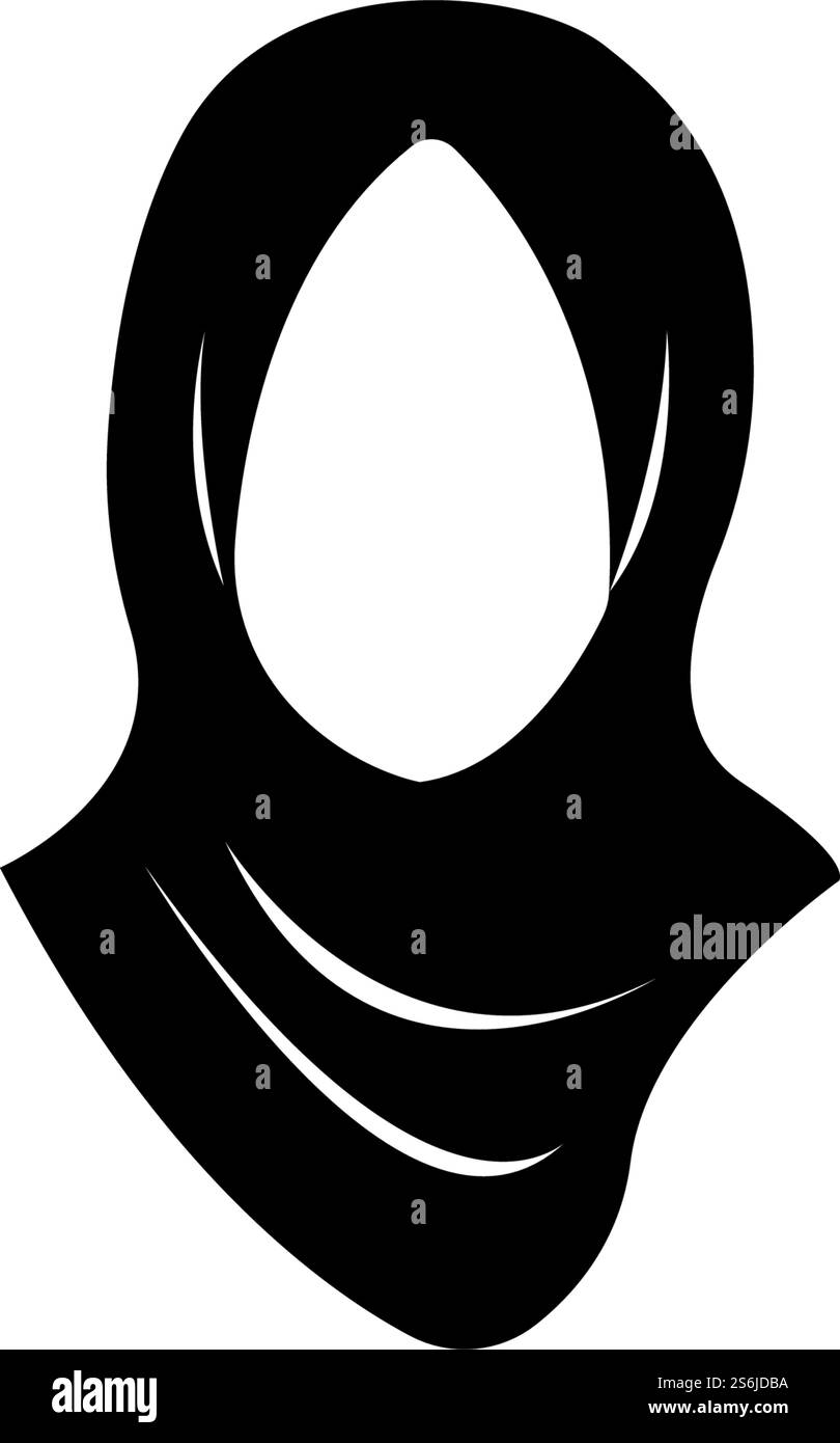 hijab women black silhouette vector icons app-vector Stock Vector Image ...