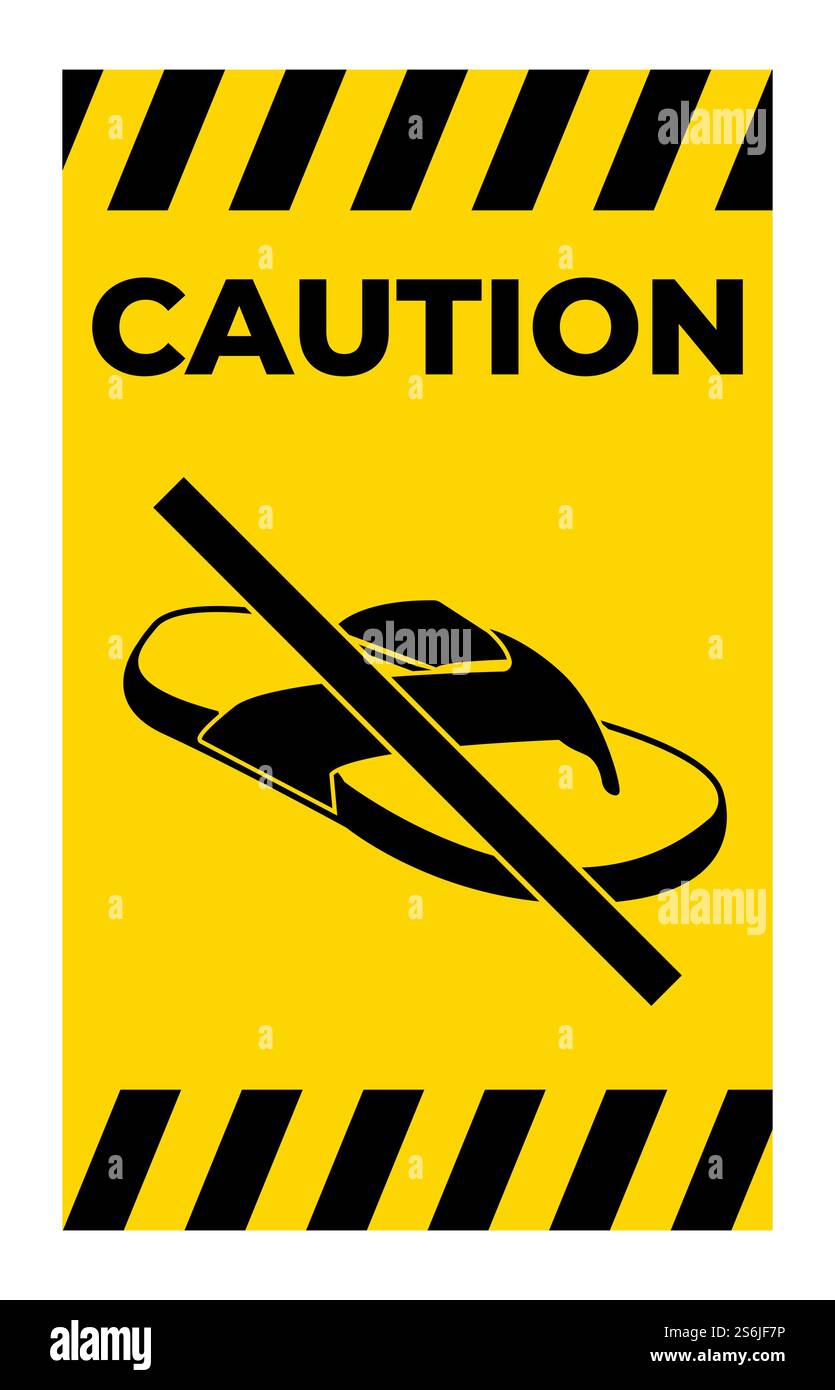 Do not No Open Toed Shoes Stock Vector