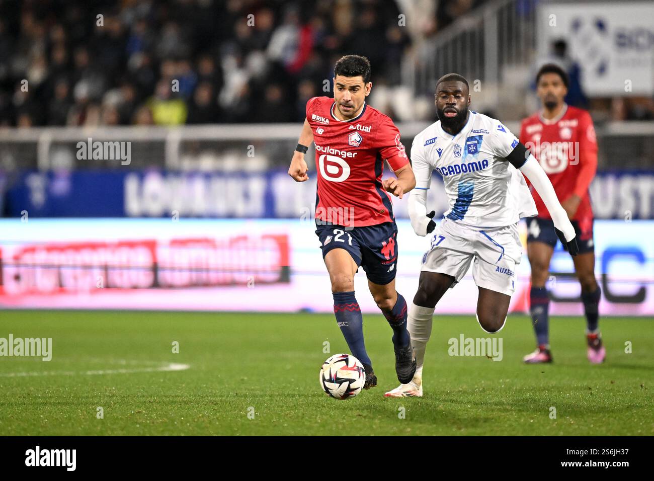 Fanion Football LOSC Lille / AJ Auxerre - Pennant, Envoi Gratuit