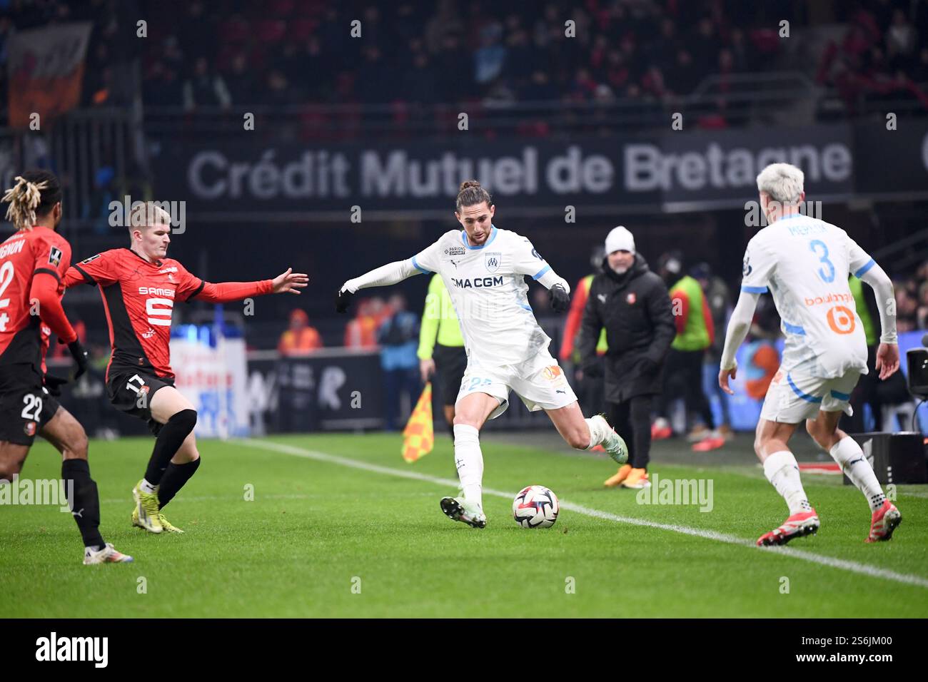 17 Jordan JAMES (srfc) - 25 Adrien RABIOT (om) during the Ligue 1 ...