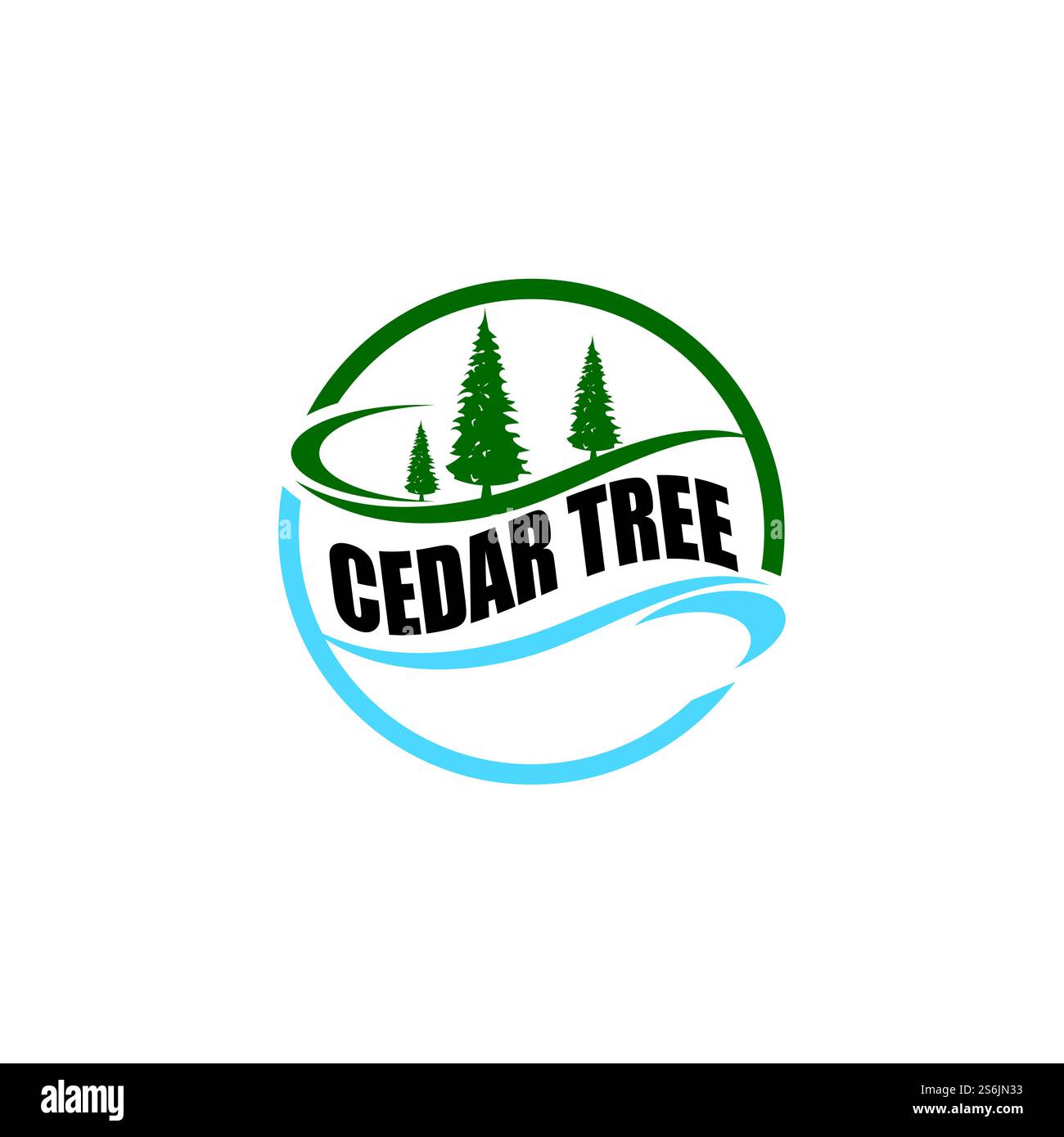 pine evergreen fir hemlock spruce conifer cedar Christmas tree Logo ...