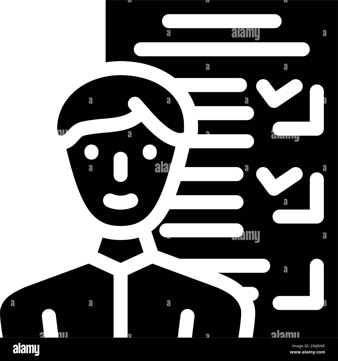 customer questionnaire kyc glyph icon vector. customer questionnaire ...