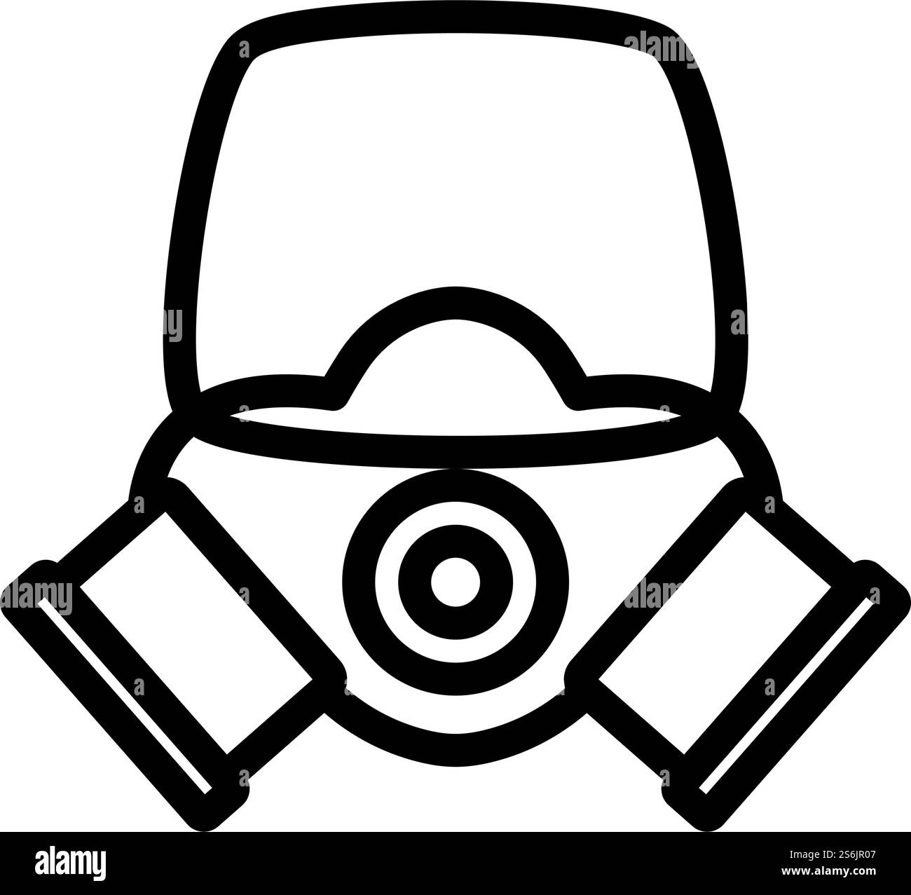 Fire Mask Icon. Bold outline design with editable stroke width. Vector ...