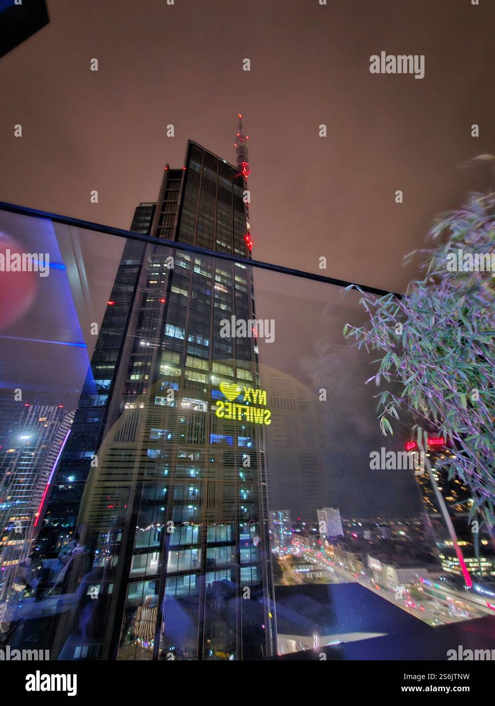 NYX Warsaw skydeck view - Smartphone Captured Stock Image