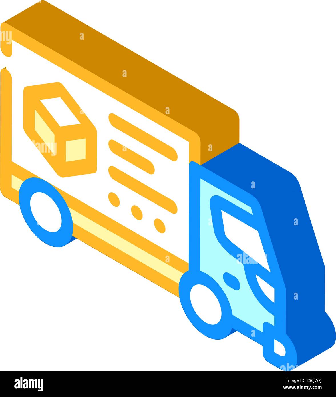 delivery truck production isometric icon vector. delivery truck ...