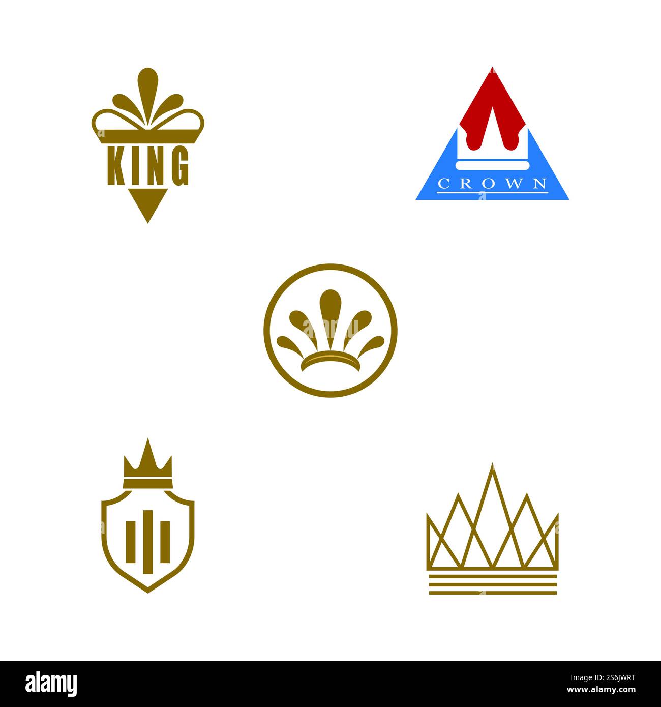 Royal King Queen Crown Elegant Luxury logo design Stock Vector Image ...