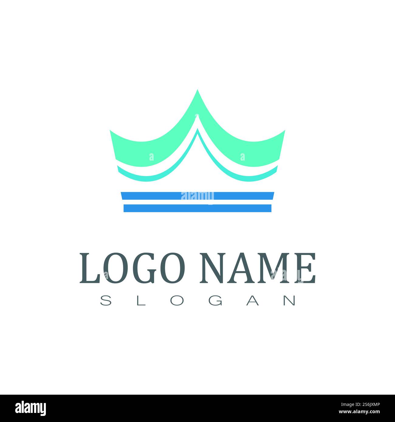 Royal King Queen Crown Elegant Luxury logo design Stock Vector Image ...