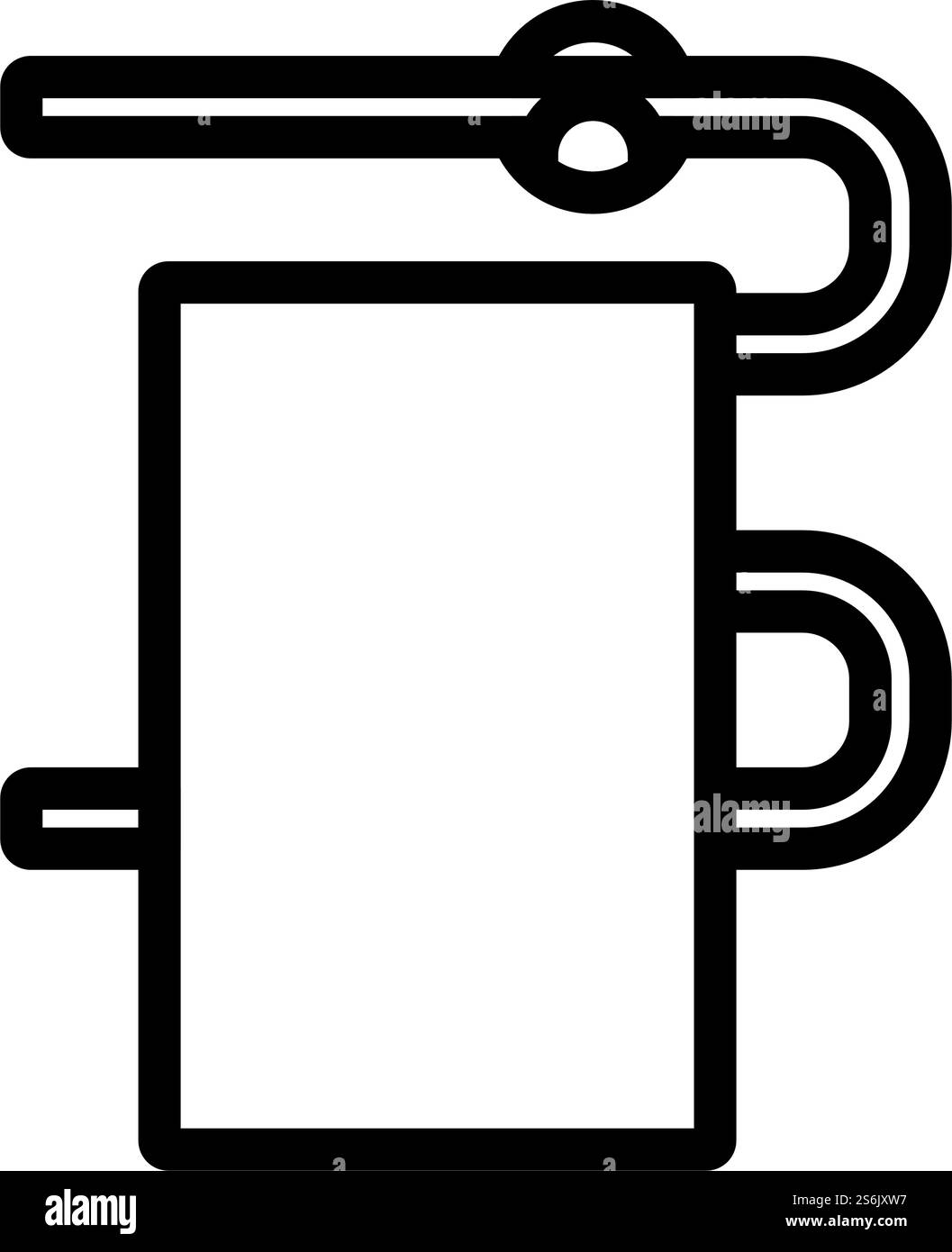 Heated Towel Rail Icon. Bold outline design with editable stroke width ...