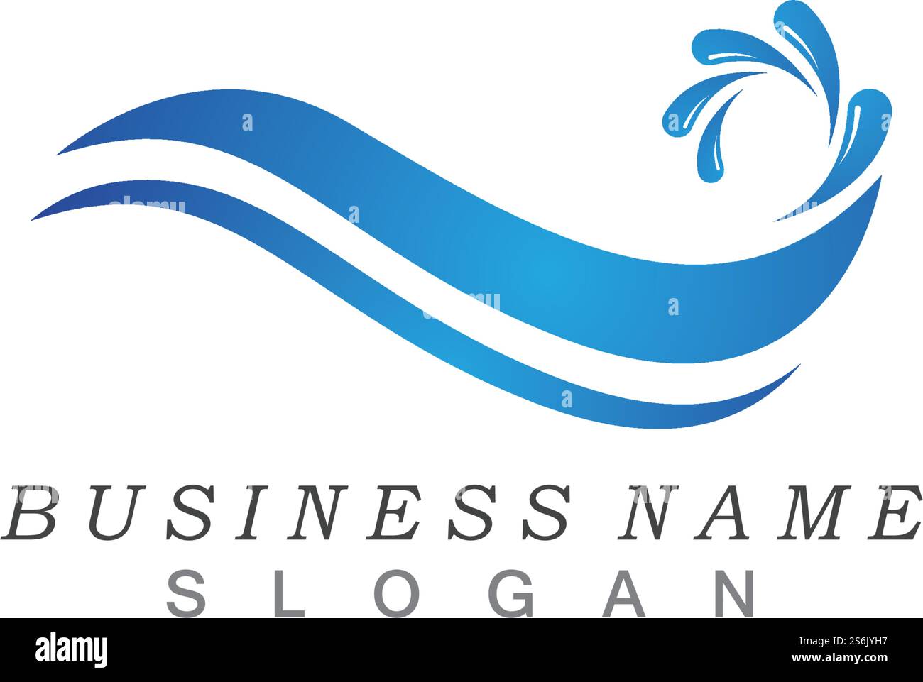 Water wave splash icon logo vector Stock Vector