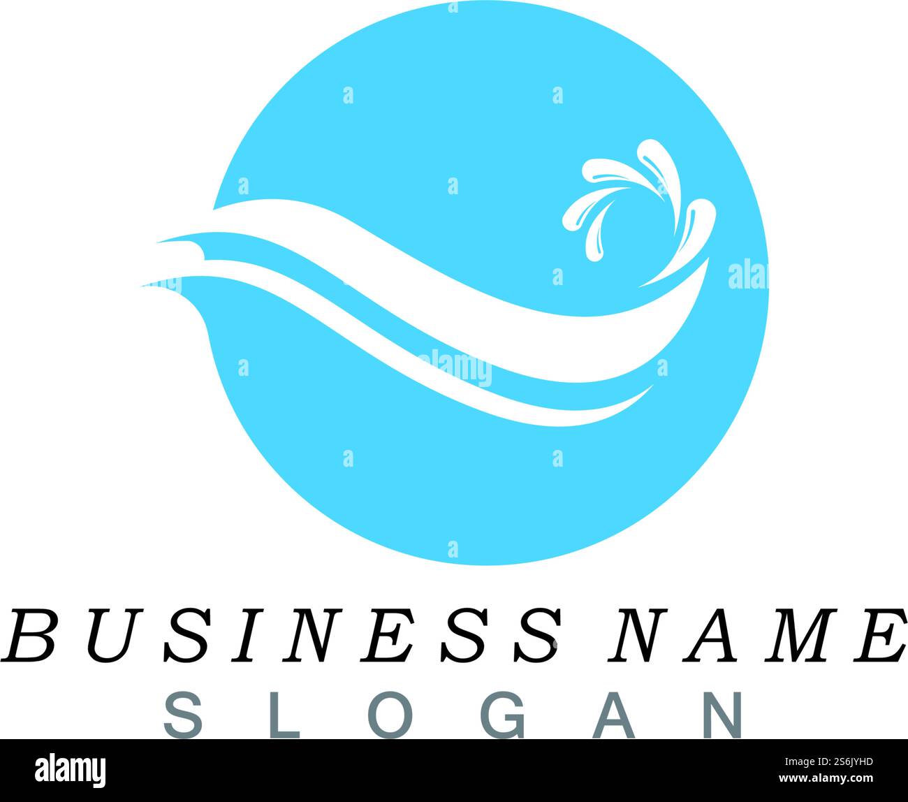Water wave splash icon logo vector Stock Vector